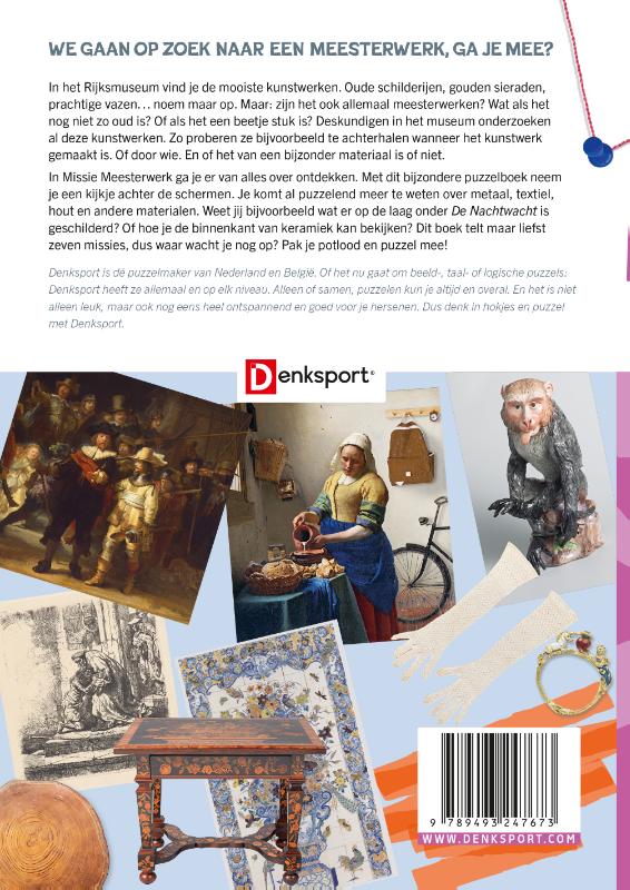 Achterkant van Missie Meesterwerk puzzelboek