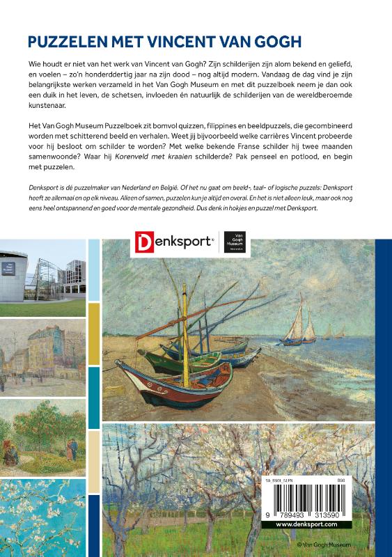 Achterkant van Het Van Gogh Museum Puzzelboek