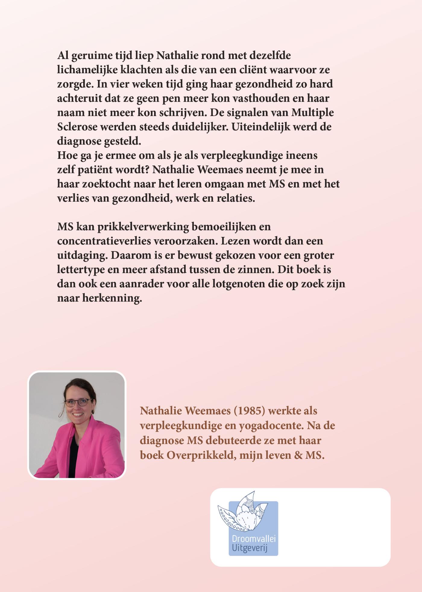 Achterkant van Overprikkeld, mijn leven & MS