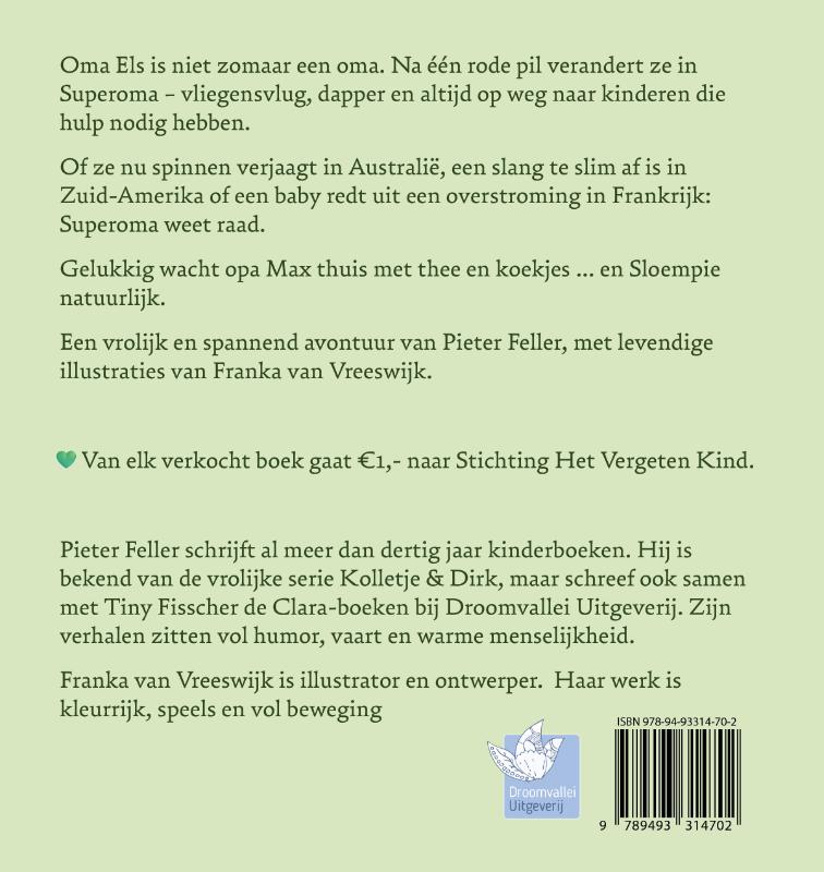 Achterkant van Superoma