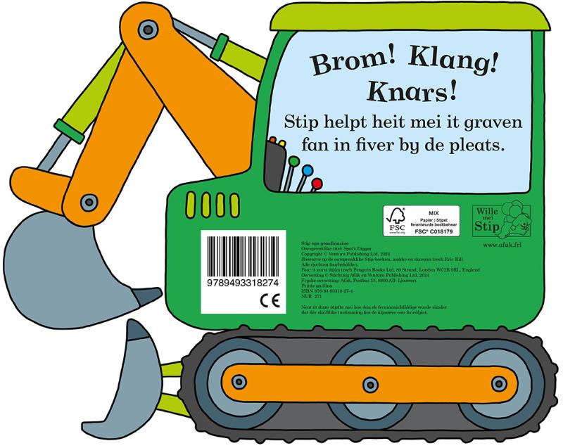 Achterkant van Stip syn graafmasine