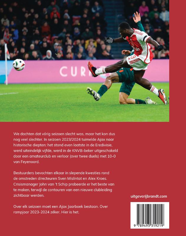 Achterkant van Ajax Jaarboek 2023-2024