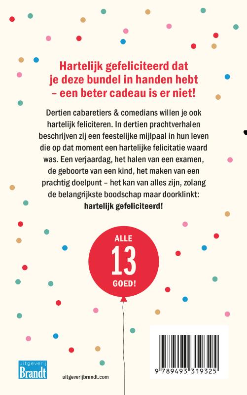 Achterkant van Hartelijk gefeliciteerd