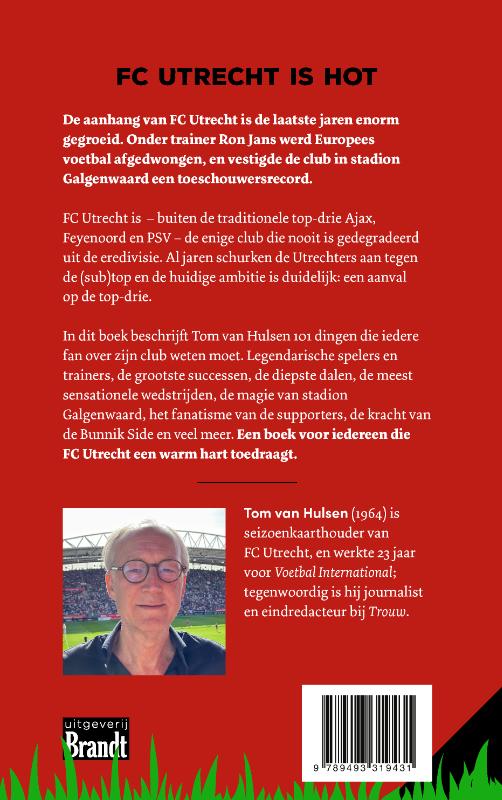 Achterkant van 101 dingen die je weten moet over FC Utrecht