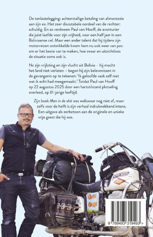 Achterkant van Man in de shit