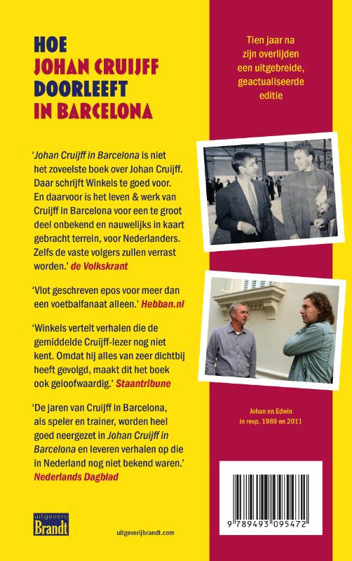 Achterkant van Cruijff in Barcelona