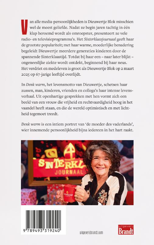 Achterkant van Denk warm