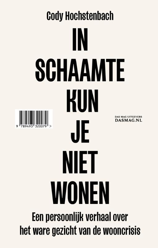 Achterkant van In schaamte kun je niet wonen
