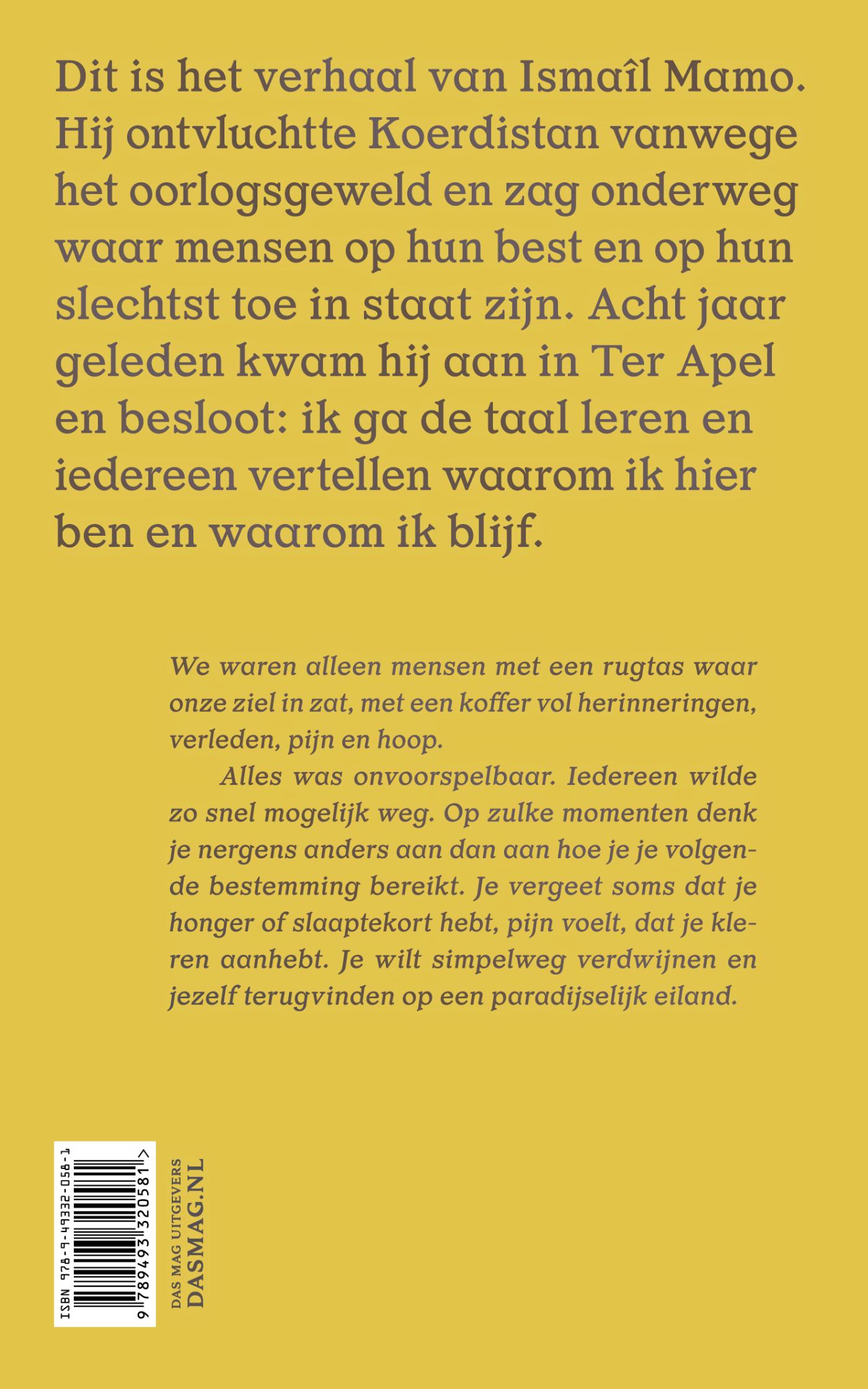 Achterkant van Mam, ik ben geen crisis