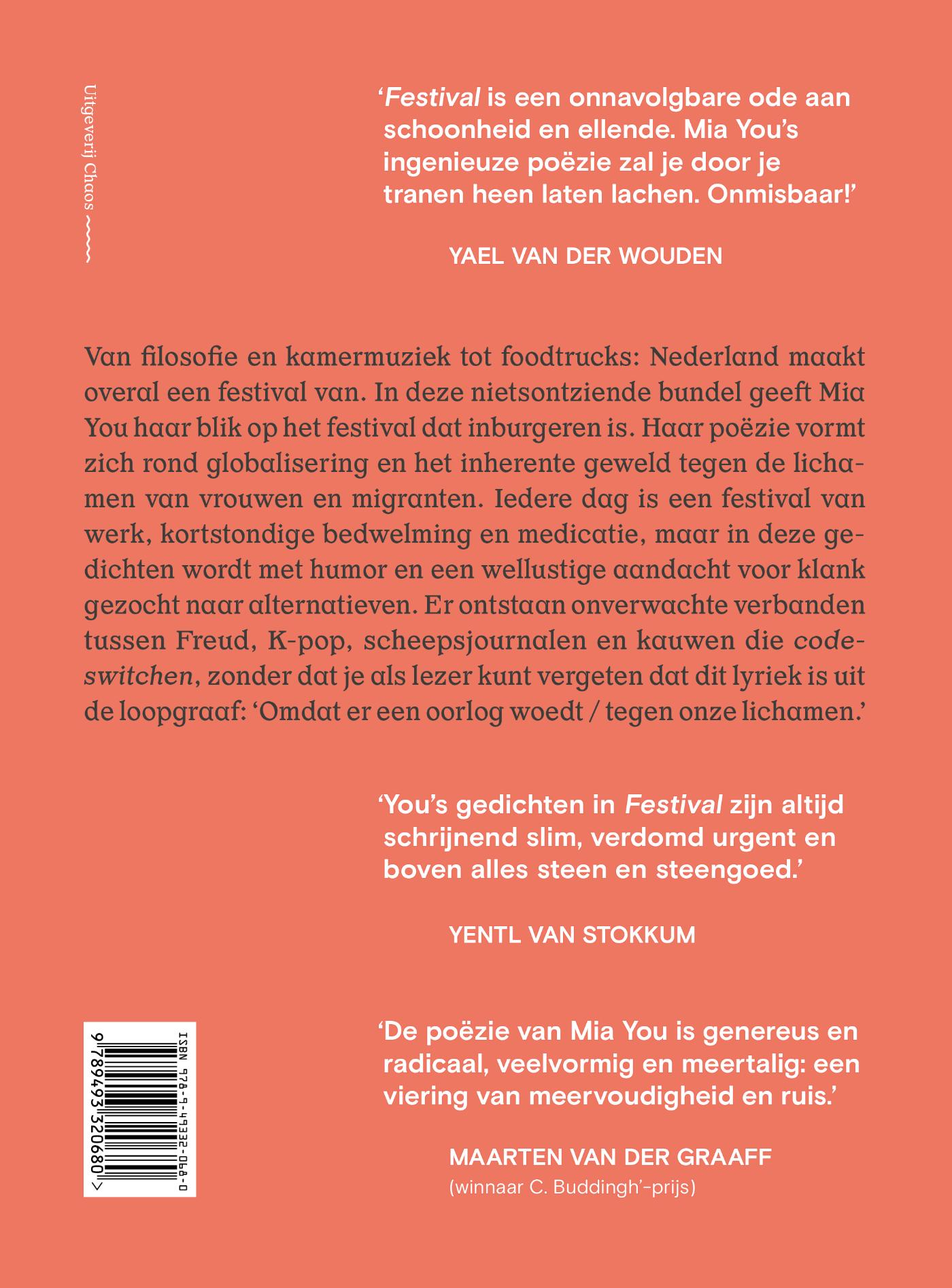 Achterkant van Festival