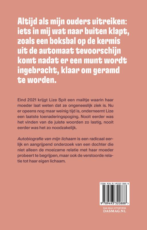 Achterkant van Autobiografie van mijn lichaam