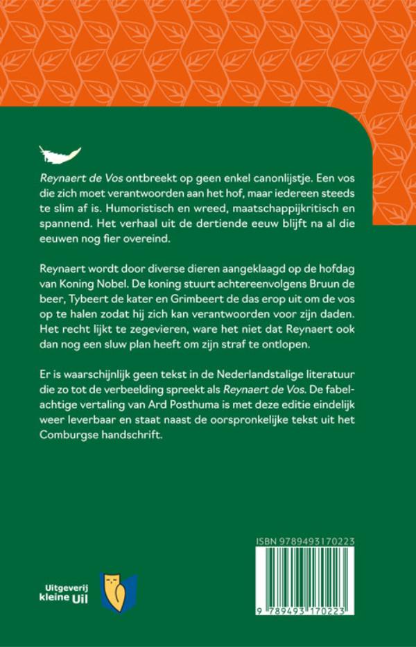 Achterkant van Reynaert de Vos