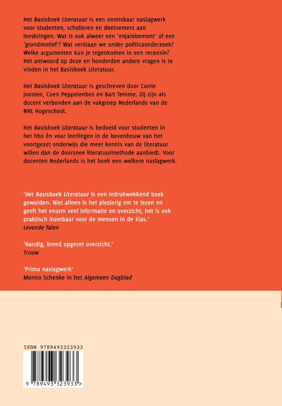 Achterkant van Basisboek Literatuur