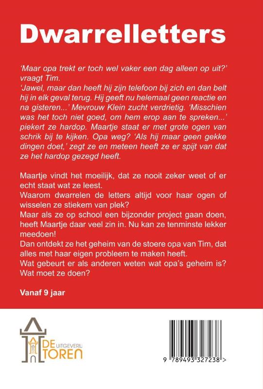 Achterkant van Dwarrelletters