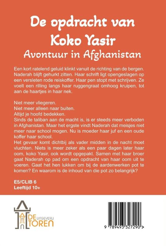 Achterkant van De opdracht van koko Yassir