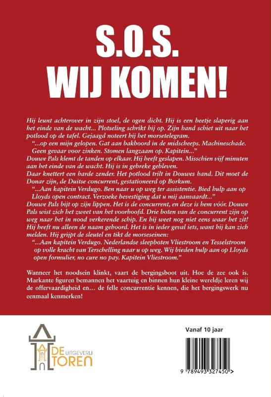 Achterkant van S.O.S. wij komen!