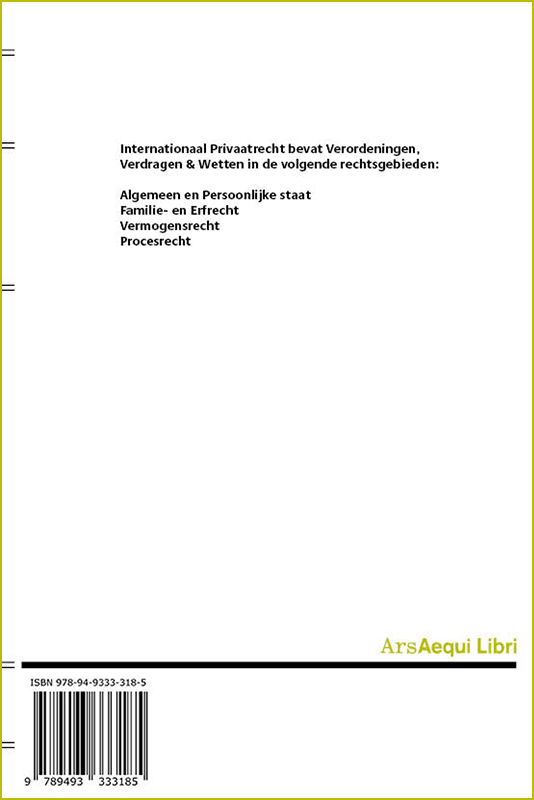 Achterkant van Internationaal Privaatrecht 2024