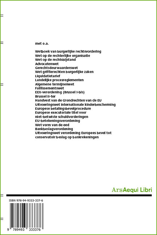 Achterkant van Burgerlijk procesrecht 2025