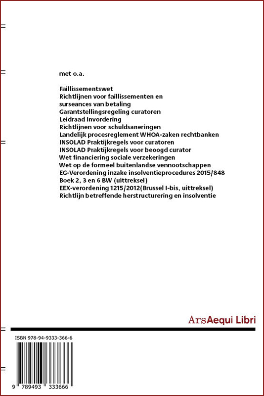 Achterkant van Insolventierecht 2026