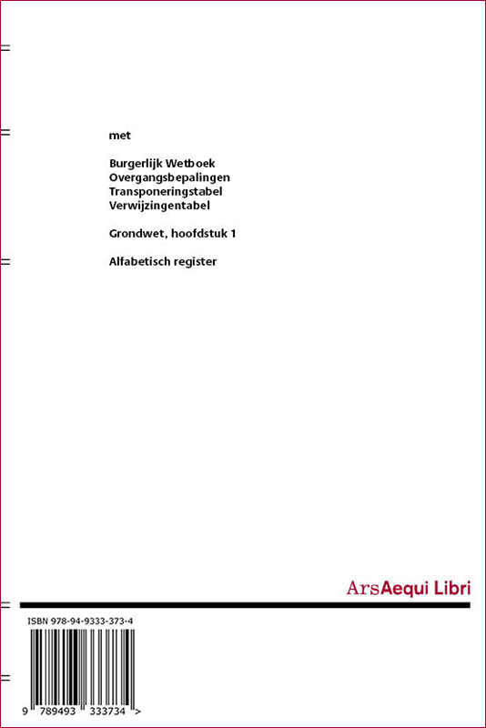 Achterkant van Burgerlijk wetboek 2026/2027