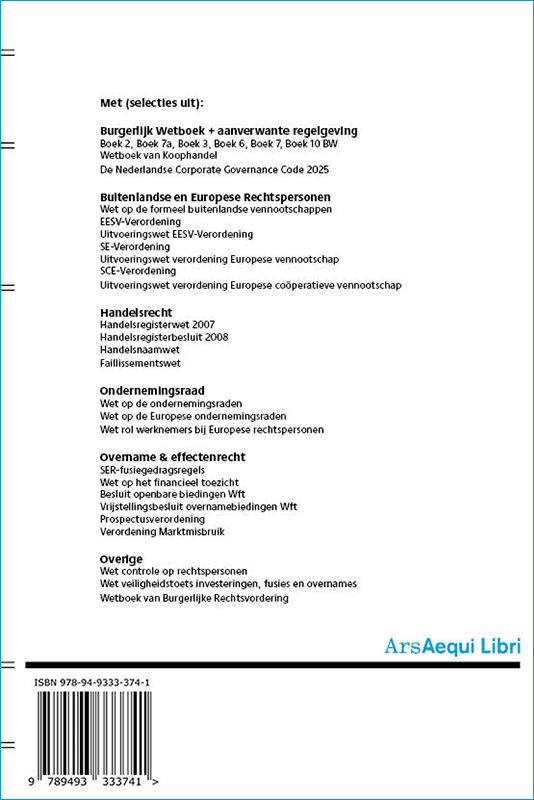 Achterkant van Ondernemingsrecht 2026/2027