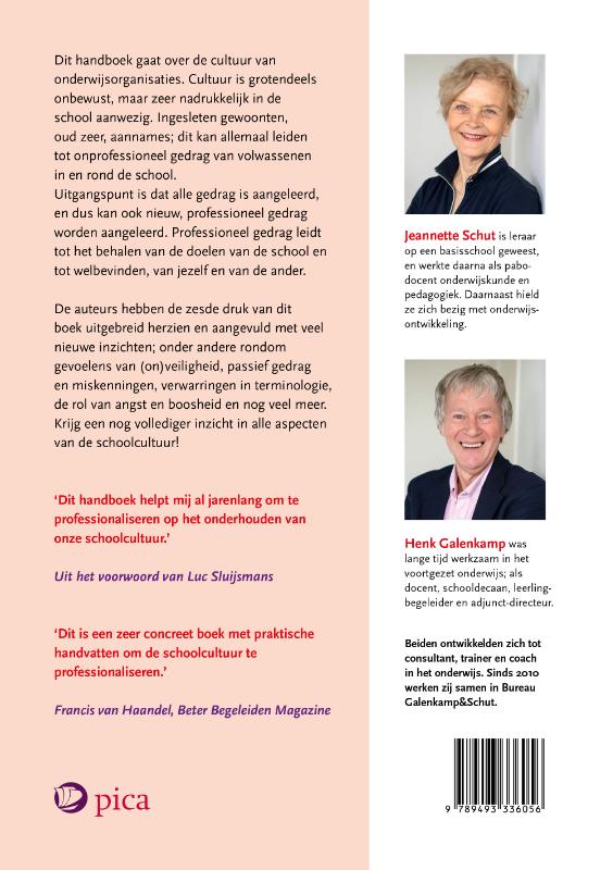 Achterkant van Handboek professionele schoolcultuur