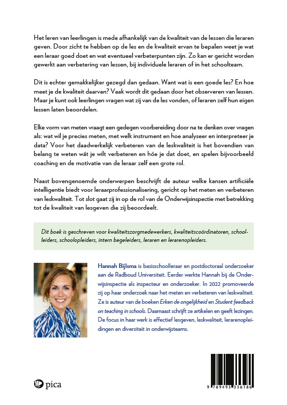 Achterkant van Zicht op de les