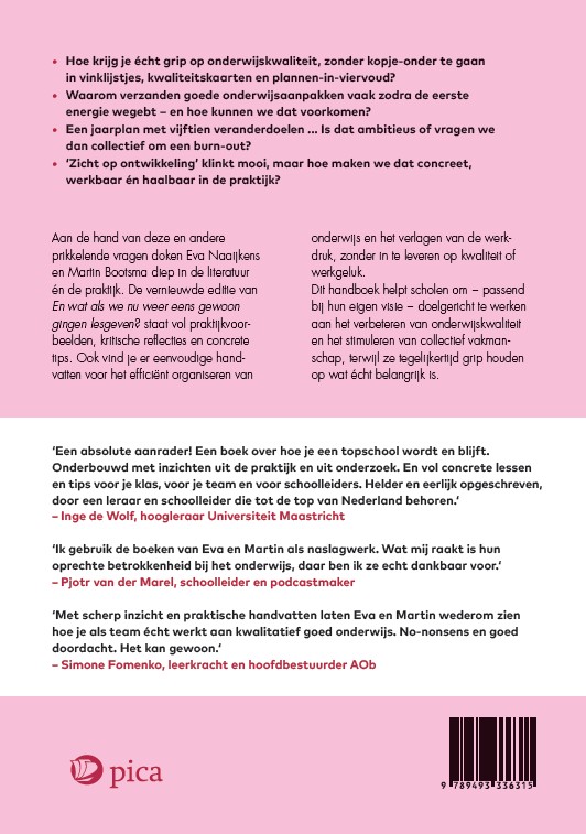 Achterkant van En wat als we nu weer eens gewoon gingen lesgeven? 2.0