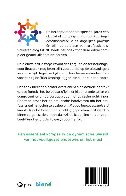 Achterkant van De beroepsstandaard voor de zorg- en ondersteuningscoördinator