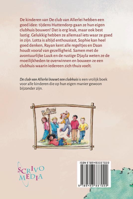 Achterkant van De club van Allerlei bouwt een clubhuis