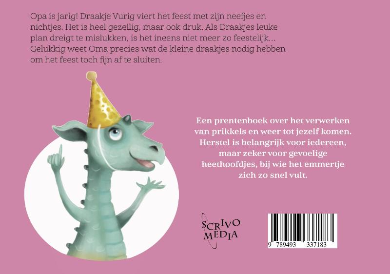 Achterkant van Draakje Vurig en het feest