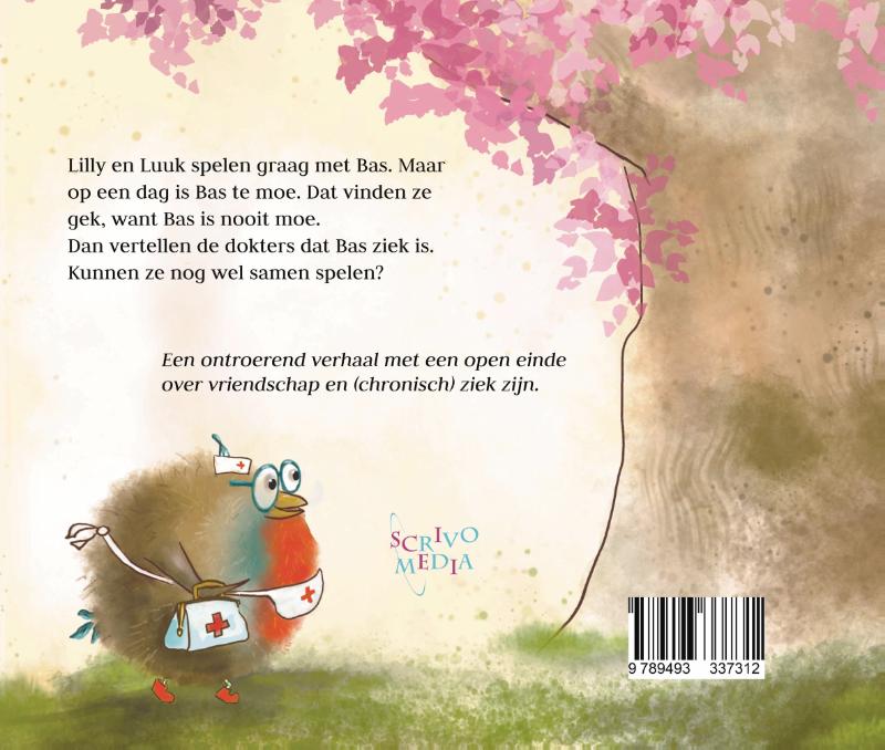 Achterkant van Bas is ziek