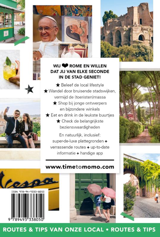 Achterkant van time to momo Rome