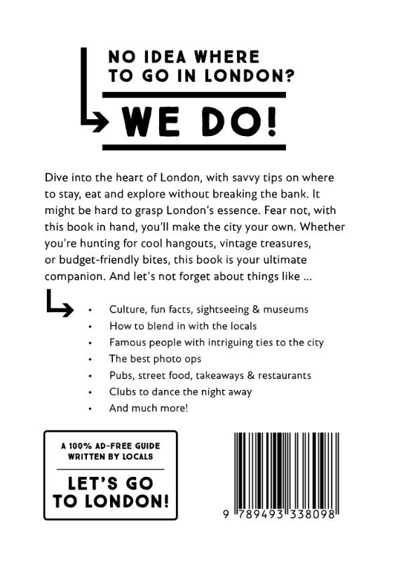 Achterkant van Why Should I Go To London