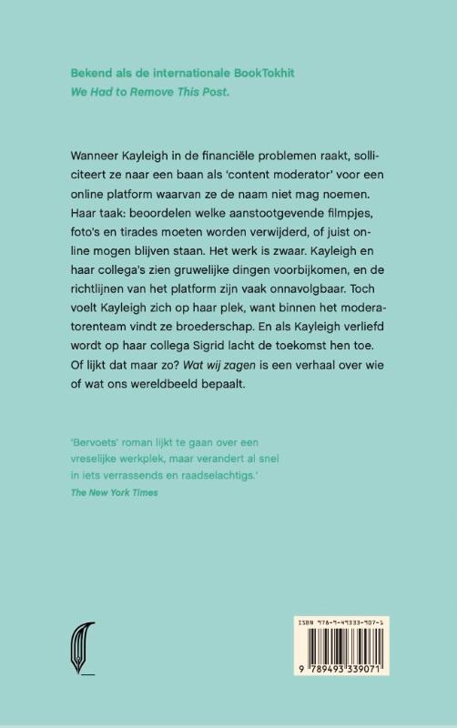 Achterkant van Wat wij zagen