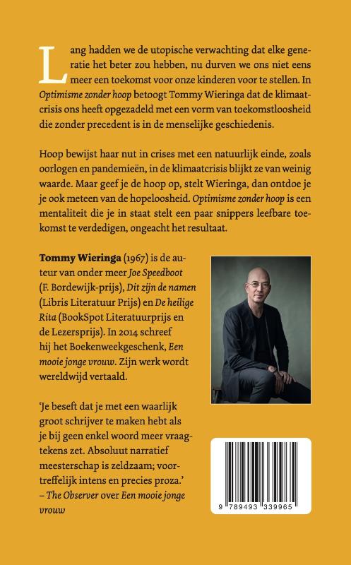 Achterkant van Optimisme zonder hoop