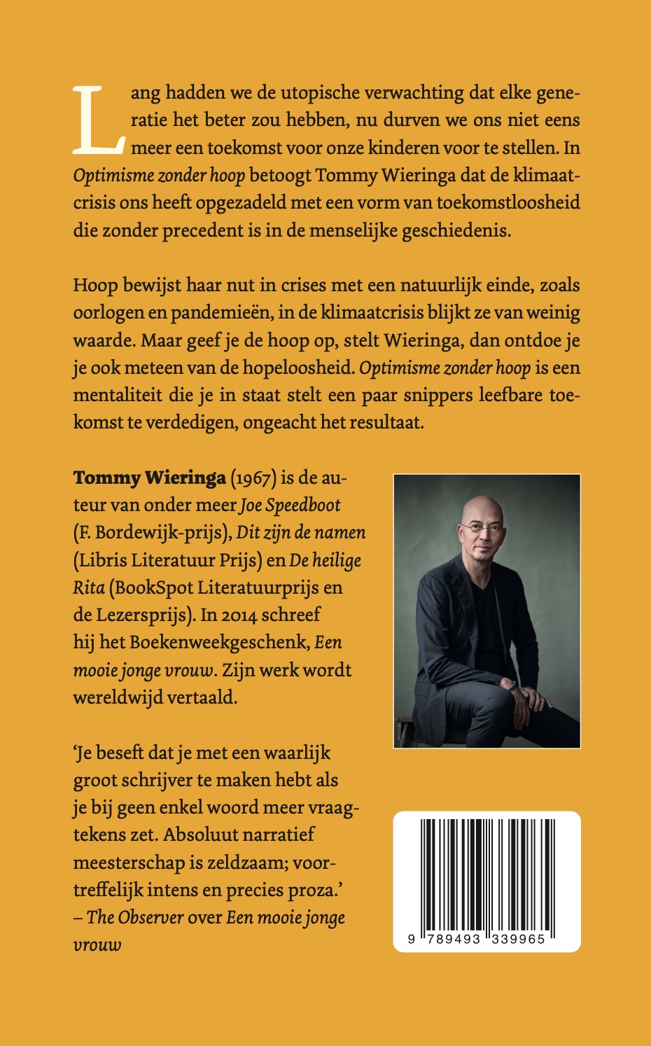 Achterkant van Optimisme zonder hoop