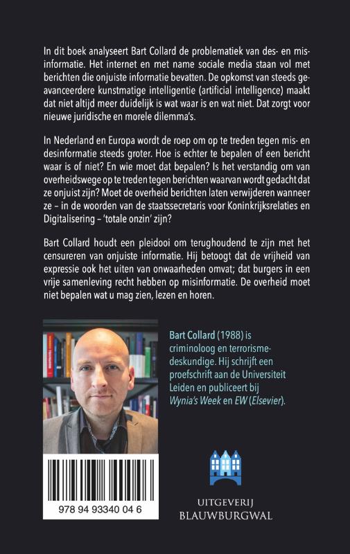 Achterkant van Het recht op misinformatie
