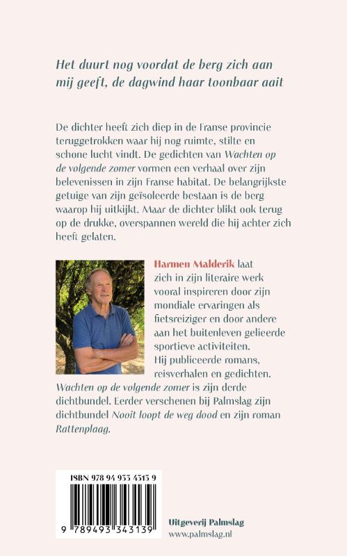 Achterkant van Wachten op de volgende zomer