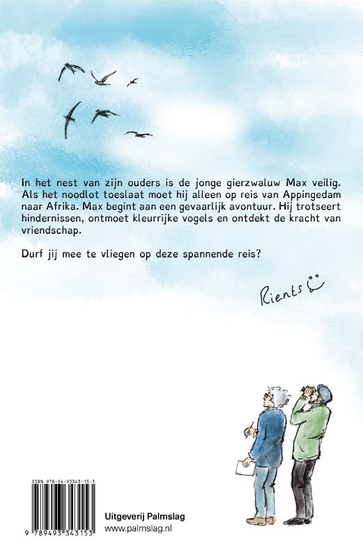 Achterkant van Gierzwaluw Max
