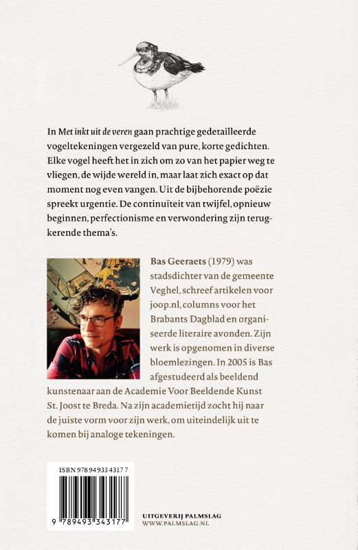 Achterkant van Met inkt uit de veren