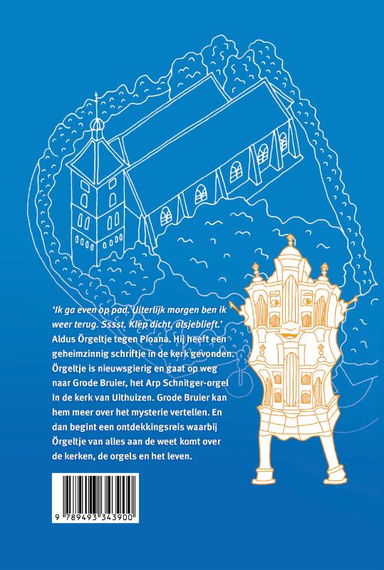 Achterkant van Het orgeltje van de kerk van Fransum
