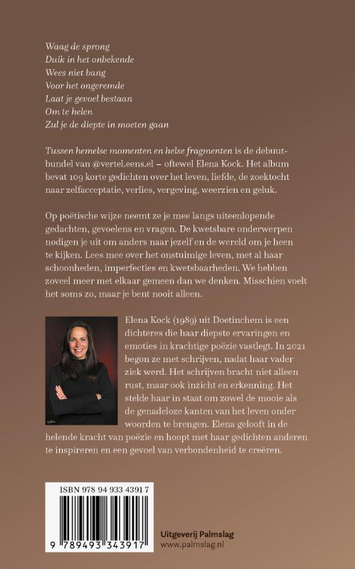 Achterkant van Tussen hemelse momenten en helse fragmenten