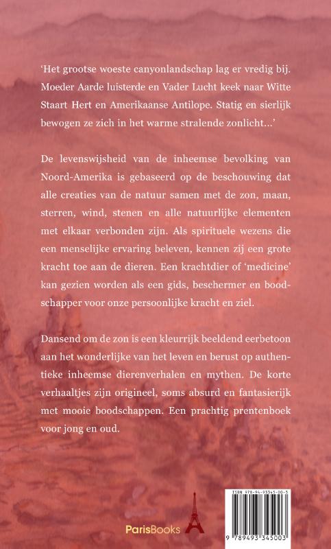 Achterkant van Dansend om de zon