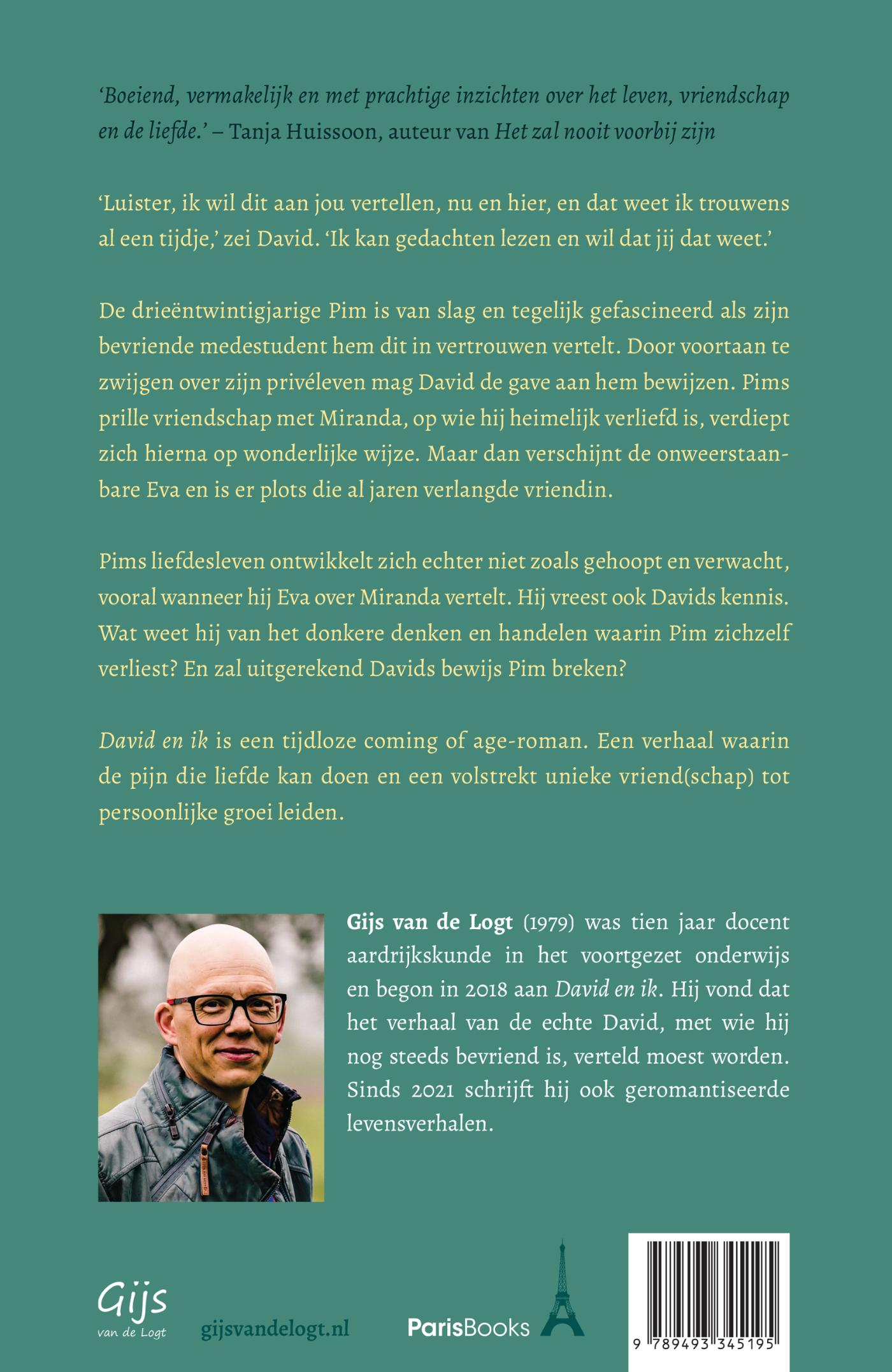 Achterkant van David en ik