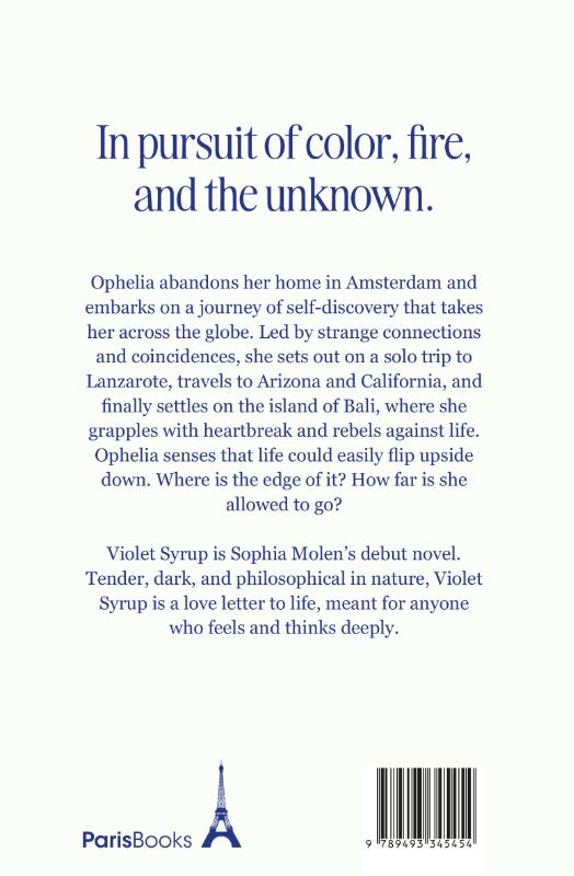 Achterkant van Violet Syrup