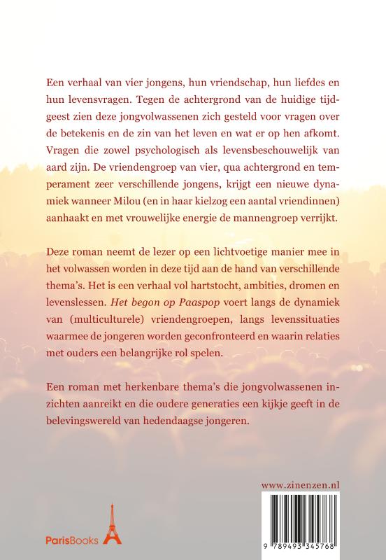 Achterkant van Het begon op Paaspop