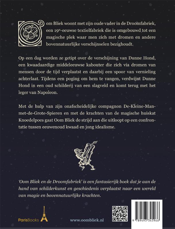 Achterkant van Oom Bliek en de Droomfabriek