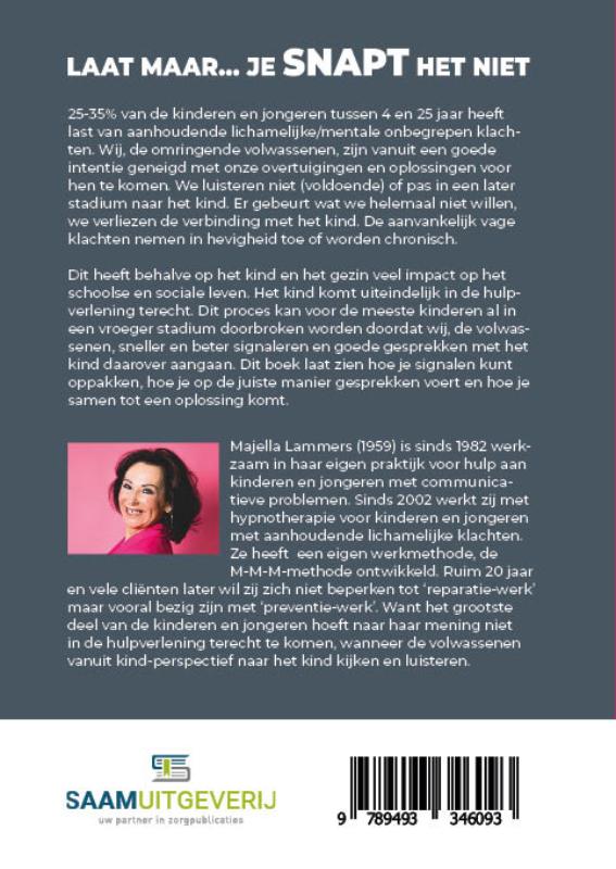 Achterkant van Laat maar, je snapt het niet