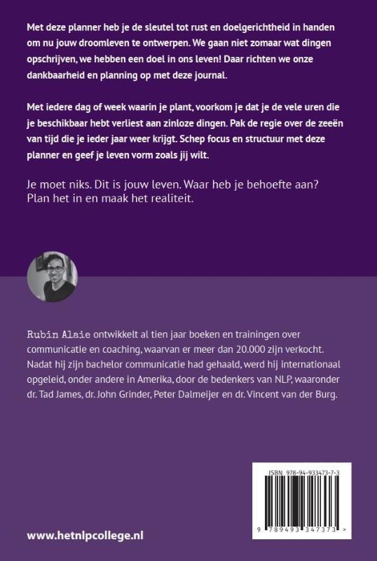 Achterkant van Doelenplanner